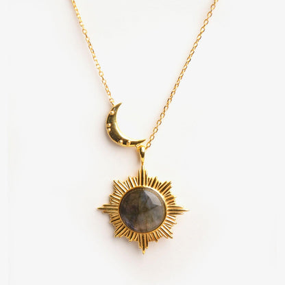 Sun and Moon Labradorite Necklace - ORMIRO