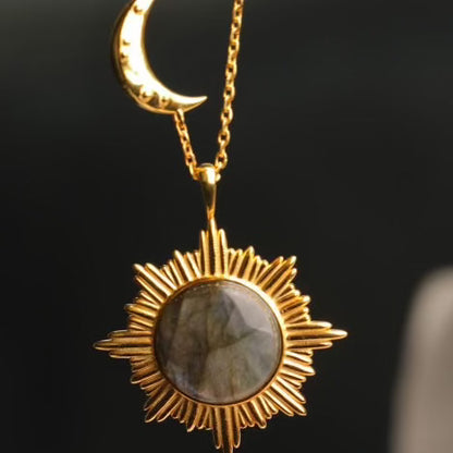 Sun and Moon Labradorite Necklace - ORMIRO