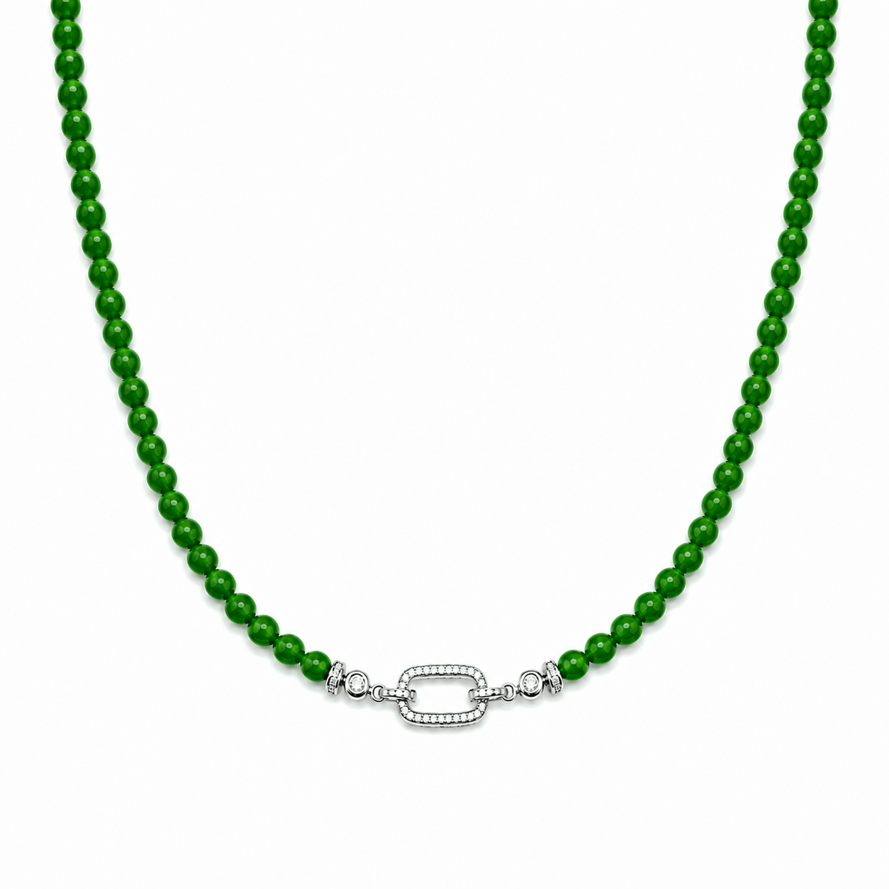 Sylva Green Chardonnay Beaded Necklace - ORMIRO