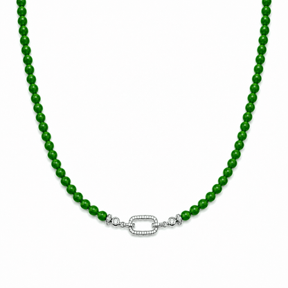 Sylva Green Chardonnay Beaded Necklace - ORMIRO