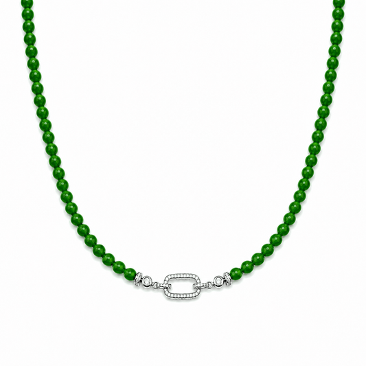 Sylva Green Chardonnay Beaded Necklace - ORMIRO
