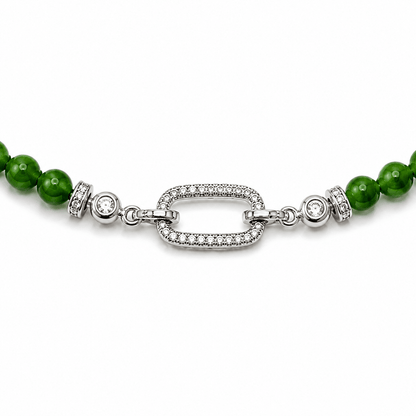 Sylva Green Chardonnay Beaded Necklace - ORMIRO