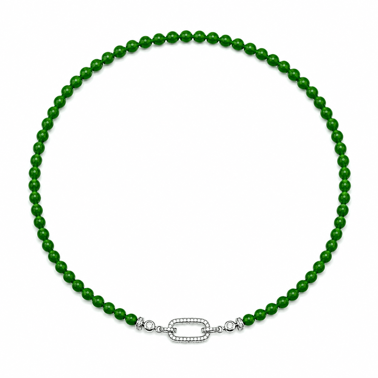 Sylva Green Chardonnay Beaded Necklace - ORMIRO
