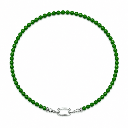 Sylva Green Chardonnay Beaded Necklace - ORMIRO