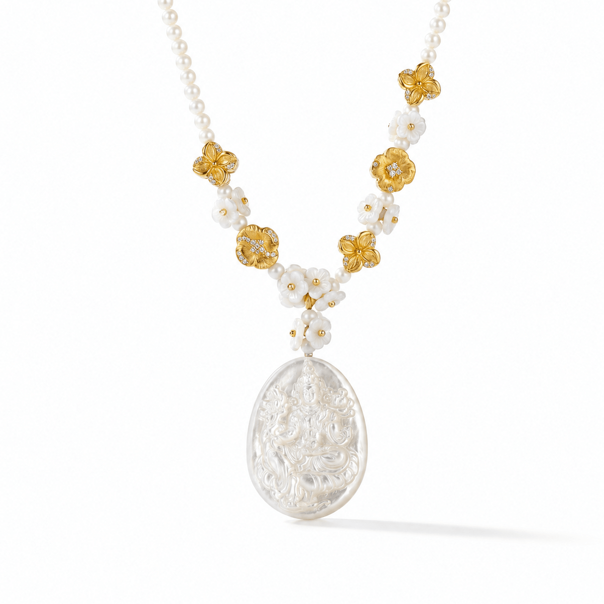 Tara Mother-of-Pearl Cameo Necklace - ORMIRO