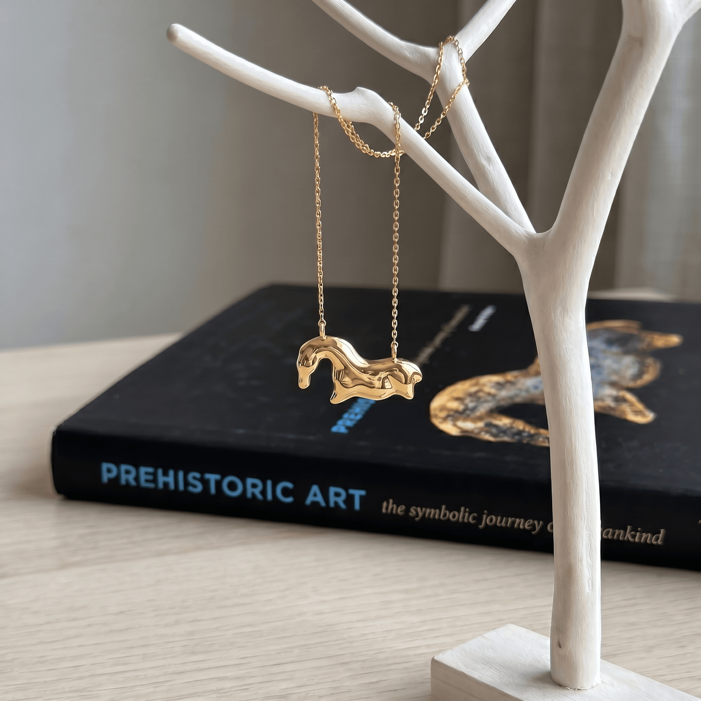 Vogelherd Horse Necklace in 14K Solid Gold— Heirloom Edition - ORMIRO
