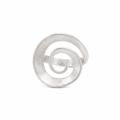 Vortex Sterling Silver Spiral Ring - ORMIRO