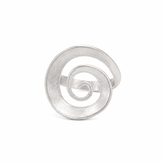 Vortex Sterling Silver Spiral Ring - ORMIRO