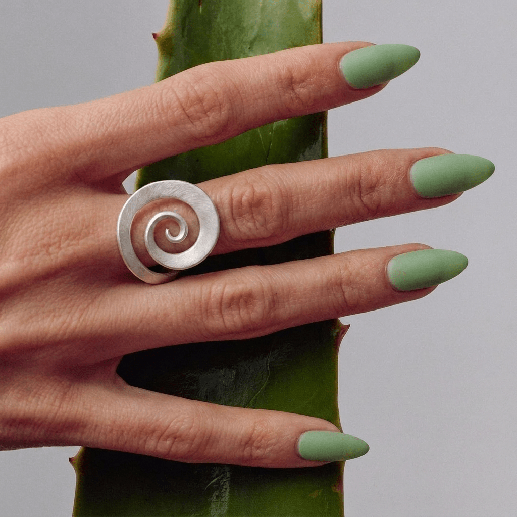 Vortex Sterling Silver Spiral Ring - ORMIRO