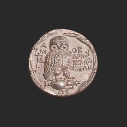 Athena's Owl Greek Coin Necklace - ORMIRO