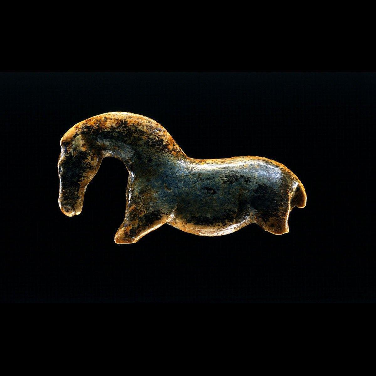 Vogelherd Horse Necklace in 14K Solid Gold— Heirloom Edition - ORMIRO